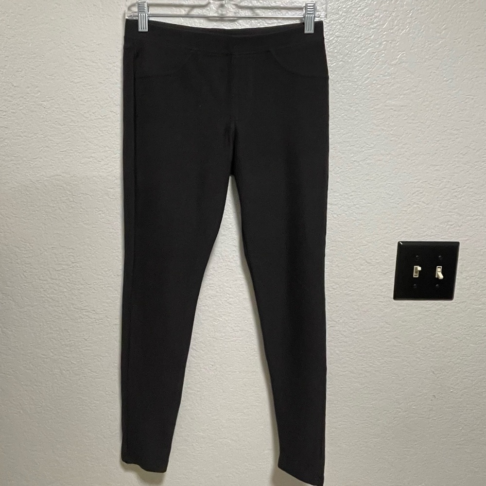 Xhilaration Women’s Elastic Waist Pull On Black Cotton Blend leggings Medium